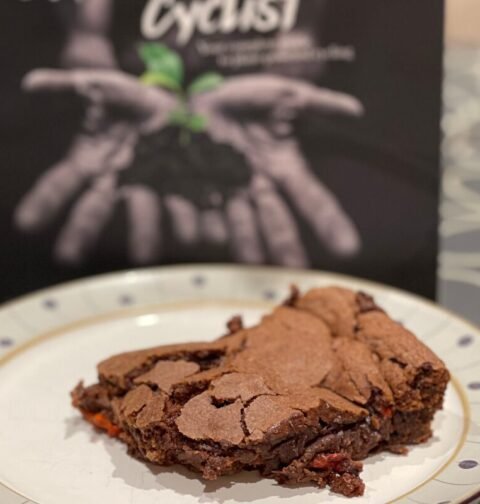 Irresistible Fudgy Chocolate Brownies (with Goji Berries) Plant-based Chocolate Brownies