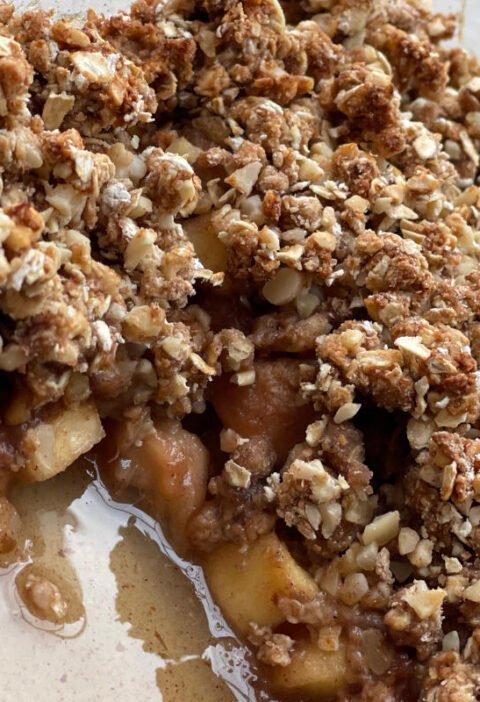 Salted Caramel And Apple Crumble