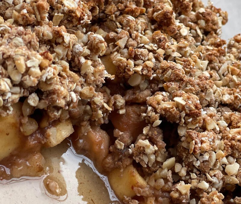 Salted Caramel Apple Crumble