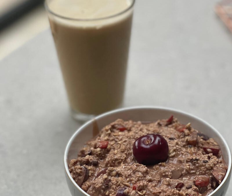 Black Forest overnight oats recipe