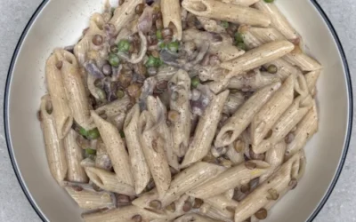 Penne Alla Primavera – A Creamy Vegan Pasta with Lentils and Peas