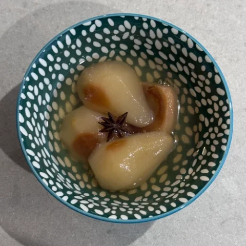 Poached Pears in Syrup