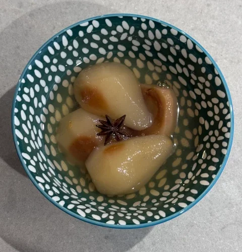 Poached Pears in Syrup
