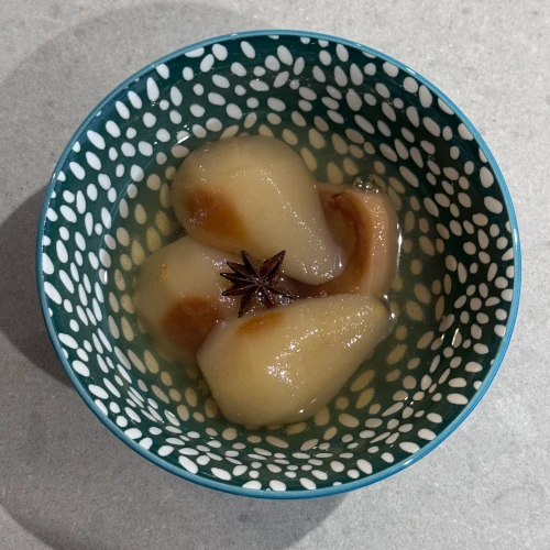 Poached Pears in Syrup