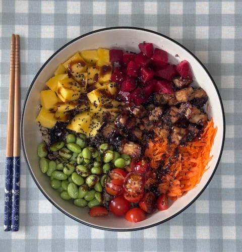 Teriyaki Tempeh Poke Bowl