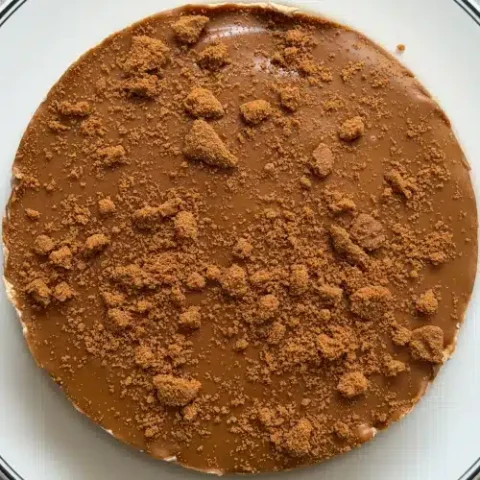 No-Bake & Dairy-Free Easy Vegan Biscoff Cheesecake easy vegan biscoff cheesecake