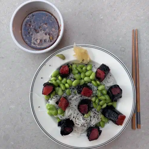 plant-based roasted sushi-style watermelon